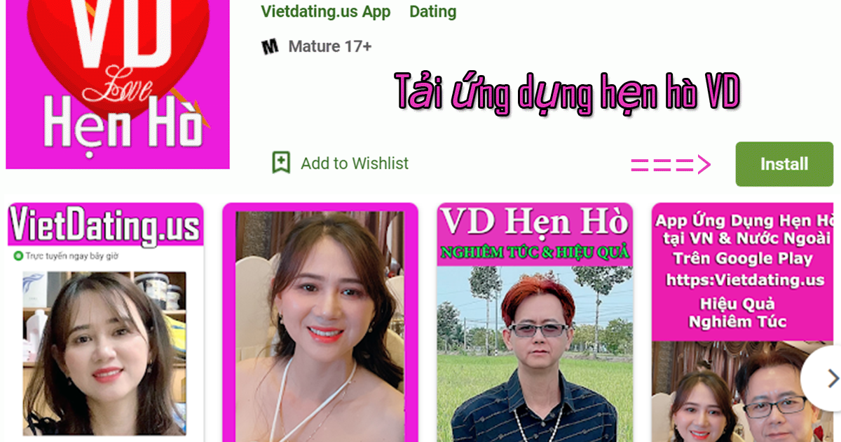 VD Hẹn Hò - App ứng dụng tìm bạn tại Việtnam và nước ngoài